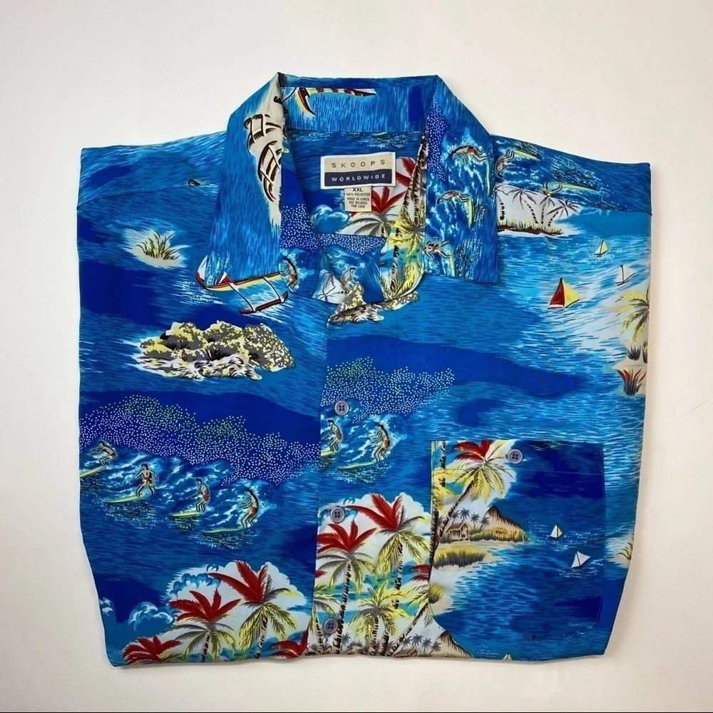 SKOOPS XXL HAWAIIAN STYLE SHIRT - Picture 1 of 7